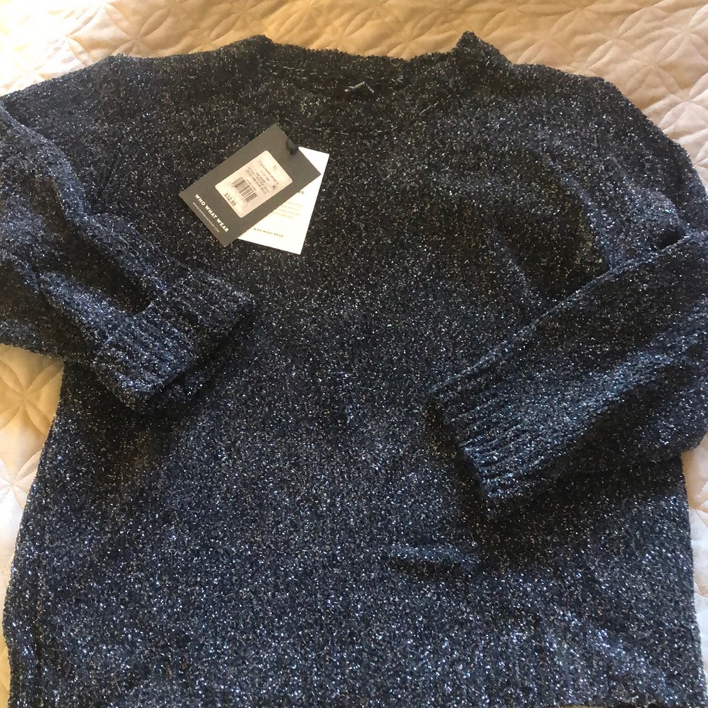 Who What Wear Black and silver sweater